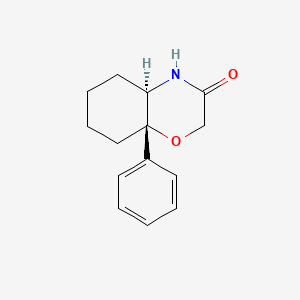 2H-1,4-Benzoxazin-3(4H)-one, hexahydro-8a-phenyl-, trans-