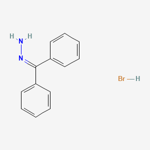 molecular formula C13H13BrN2 B12727205 Methanone, diphenyl-, hydrazone, monohydrobromide CAS No. 160282-36-0