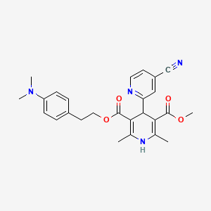 (2,4'-Bipyridine)-3',5'-dicarboxylic acid, 1',4'-dihydro-4-cyano-2',6'-dimethyl-, 2-(4-(dimethylamino)phenyl)ethyl methyl ester