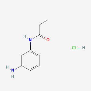 Propanamide, N-(3-aminophenyl)-, monohydrochloride