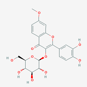 4H-1-Benzopyran-4-one, 2-(3,4-dihydroxyphenyl)-3-(beta-D-glucopyranosyloxy)-5-hydroxy-7-methoxy-