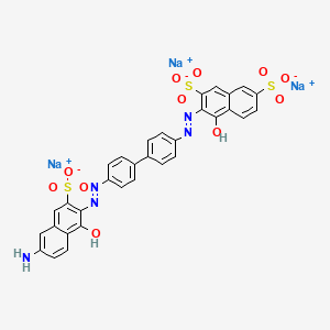 3-((4'-((6-Amino-1-hydroxy-3-sulpho-2-naphthyl)azo)(1,1'-biphenyl)-4-yl)azo)-4-hydroxynaphthalene-2,7-disulphonic acid, sodium salt