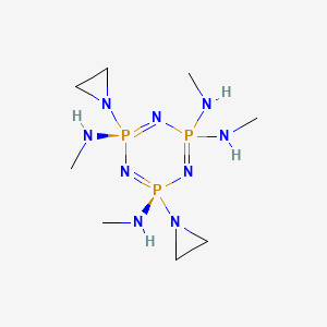 1,3,5,2,4,6-Triazatriphosphorine, 2,2,4,4,6,6-hexahydro-2,4-bis(1-aziridinyl)-2,4,6,6-tetrakis(methylamino)-, cis-