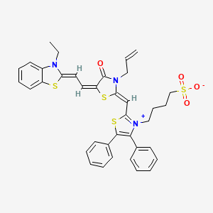 3-Allyl-2-((4,5-diphenyl-3-(4-sulphonatobutyl)thiazol-2(3H)-ylidene)methyl)-5-((3-ethylbenzothiazol-2(3H)-ylidene)ethylidene)-4-oxothiazolium