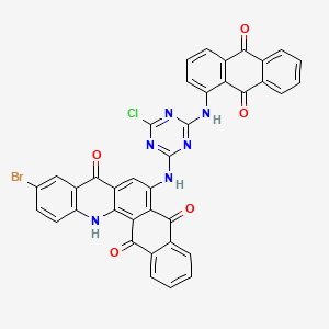 10-Bromo-6-((4-chloro-6-((9,10-dihydro-9,10-dioxoanthryl)amino)-1,3,5-triazin-2-yl)amino)naphth(2,3-c)acridine-5,8,14(13H)-trione