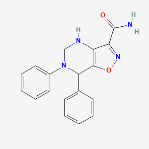 4,5,6,7-Tetrahydro-6,7-diphenylisoxazolo(4,5-d)pyrimidine-3-carboxamide