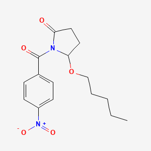 (+-)-1-(4-Nitrobenzoyl)-5-(pentyloxy)-2-pyrrolidinone