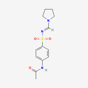 N-(4-(((1-Pyrrolidinylmethylene)amino)sulfonyl)phenyl)acetamide