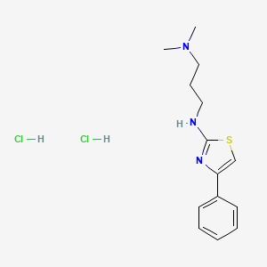 molecular formula C14H21Cl2N3S B12727403 1,3-Propanediamine, N,N-dimethyl-N'-(4-phenyl-2-thiazolyl)-, dihydrochloride CAS No. 118678-96-9