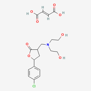 3-[[bis(2-hydroxyethyl)amino]methyl]-5-(4-chlorophenyl)oxolan-2-one;(E)-but-2-enedioic acid