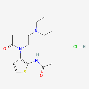 Acetamide, N-(2-(acetylamino)-3-thienyl)-N-(2-(diethylamino)ethyl)-, monohydrochloride