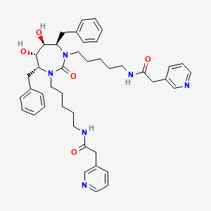 N-(5-((4R,5S,6S,7R)-4,7-Dibenzyl-5,6-dihydroxy-2-oxo-3-(5-(2-pyridin-3-yl-ethanoylamino)-pentyl)-perhydro-1,3-diazepin-1-yl)-pentyl)-2-pyridin-3-yl-acetamide