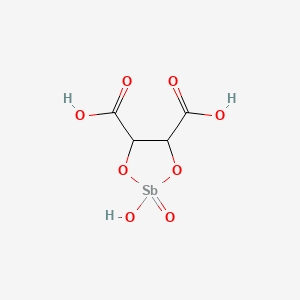 1,3,2-Dioxastibolane-4,5-dicarboxylic acid, 2-hydroxy-, 2-oxide