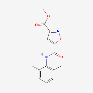 3-Isoxazolecarboxylic acid, 5-(((2,6-dimethylphenyl)amino)carbonyl)-, methyl ester