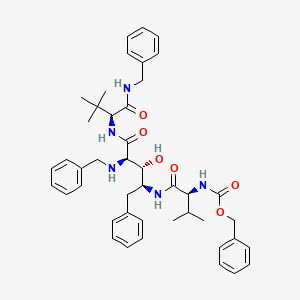 (2R,3S,4S)-N-(2-(Benzylamino)-4-((N-((benzyloxy)carbonyl)-L-valyl)amino)-3-hydroxy-5-phenylpentanoyl)-L-tert-leucine benzylamide