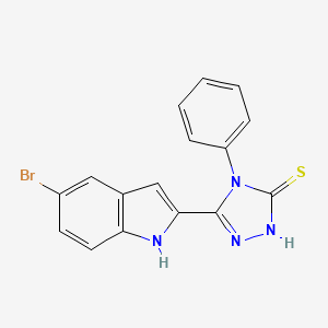 2,4-Dihydro-5-(5-bromo-1H-indol-2-yl)-4-phenyl-3H-1,2,4-triazole-3-thione