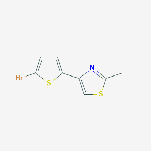 molecular formula C8H6BrNS2 B1272757 4-(5-溴-2-噻吩基)-2-甲基-1,3-噻唑 CAS No. 352018-87-2