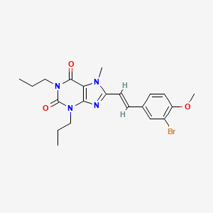 (E)-8-(3-Bromo-4-methoxystyryl)-7-methyl-1,3-dipropylxanthine