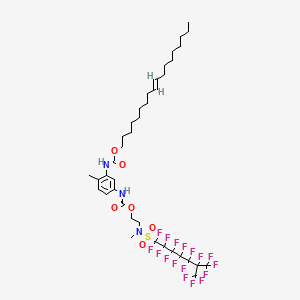 9-Octadecenyl (5-(((2-(((heptadecafluoroisooctyl)sulphonyl)methylamino)ethoxy)carbonyl)amino)-2-methylphenyl)carbamate