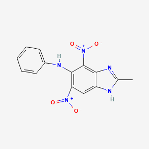 1H-Benzimidazol-5-amine, 4,6-dinitro-2-methyl-N-phenyl-