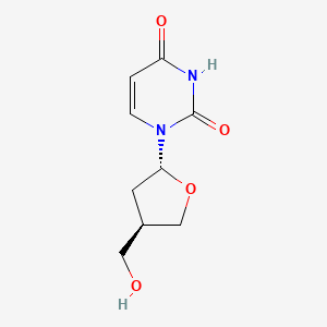 2,4(1H,3H)-Pyrimidinedione, 1-(tetrahydro-4-(hydroxymethyl)-2-furanyl)-, (2R, 4R)-