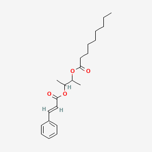 molecular formula C22H32O4 B12727615 1-Methyl-2-((1-oxo-3-phenyl-2-propenyl)oxy)propyl nonanoate CAS No. 84006-31-5