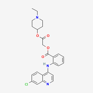 N-Ethyl-4-piperidyl N-(7-chloro-4-quinolyl)anthraniloyloxyacetate