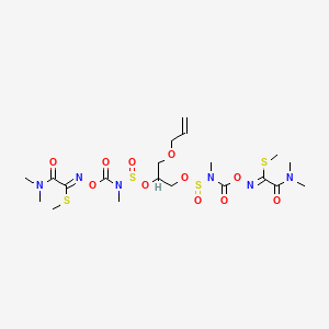 Ethanimidothioic acid, N,N'-((1-((2-propenyloxy)methyl)-1,2-ethanediyl)bis(oxysulfinyl(methylimino)carbonyloxy))bis(2-(dimethylamino)-2-oxo-, dimethyl ester