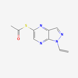 S-(1-Ethenyl-1H-pyrazolo(3,4-b)pyrazin-5-yl) ethanethioate