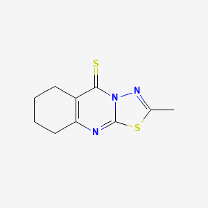 5H-1,3,4-Thiadiazolo(2,3-b)quinazoline-5-thione, 6,7,8,9-tetrahydro-2-methyl-