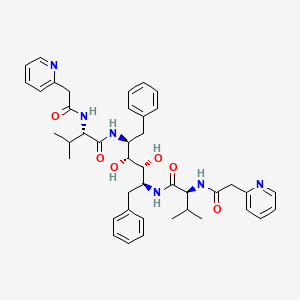 L-Iditol, 1,2,5,6-tetradeoxy-2,5-bis((3-methyl-1-oxo-2-((2-pyridinylacetyl)amino)butyl)amino)-1,6-diphenyl-, (2(S),5(S))-