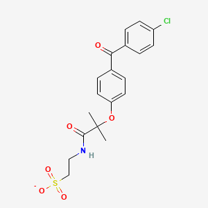 2-[[2-[4-(4-chlorobenzoyl)phenoxy]-2-methylpropanoyl]amino]ethanesulfonate