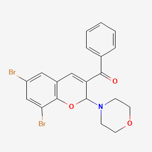 (6,8-Dibromo-2-(4-morpholinyl)-2H-1-benzopyran-3-yl)phenylmethanone