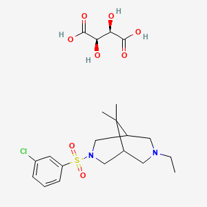 3-(3-chlorophenyl)sulfonyl-7-ethyl-9,9-dimethyl-3,7-diazabicyclo[3.3.1]nonane;(2R,3R)-2,3-dihydroxybutanedioic acid