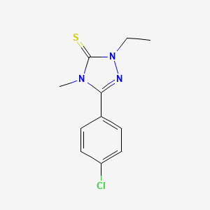 3H-1,2,4-Triazole-3-thione, 2,4-dihydro-5-(4-chlorophenyl)-2-ethyl-4-methyl-