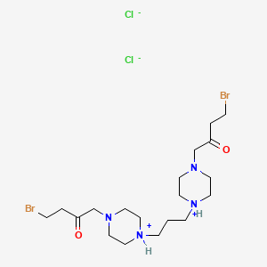 1,1'-(1,3-Propanediyl)bis(4-(3-bromo-1-oxopropyl)-1-methylpiperazinium) dichloride