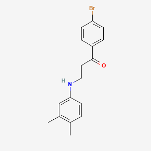 B1272780 1-(4-Bromophenyl)-3-(3,4-dimethylanilino)-1-propanone CAS No. 5926-46-5