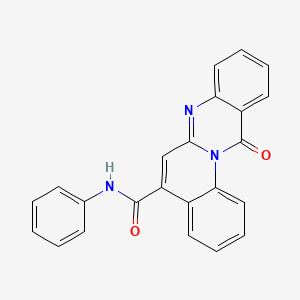 12H-Quino(2,1-b)quinazoline-5-carboxamide, 12-oxo-N-phenyl-