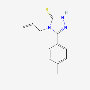 molecular formula C12H13N3S B1272782 4-烯丙基-5-(4-甲基苯基)-4H-1,2,4-三唑-3-硫醇 CAS No. 93378-58-6