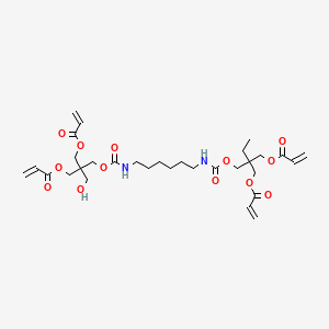 2,2-Bis(((1-oxoallyl)oxy)methyl)butyl 13-(hydroxymethyl)-10,16-dioxo-13-(((1-oxoallyl)oxy)methyl)-11,15-dioxa-2,9-diazaoctadec-17-enoate