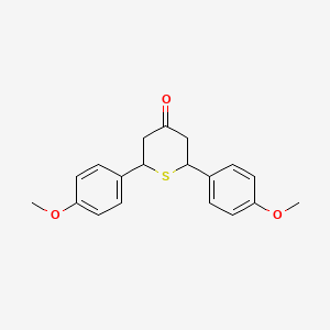 molecular formula C19H20O3S B1272785 2,6-双(4-甲氧基苯基)噻-4-酮 CAS No. 2573-84-4