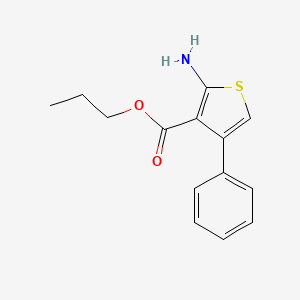 molecular formula C14H15NO2S B1272792 丙基2-氨基-4-苯基噻吩-3-羧酸酯 CAS No. 350988-43-1