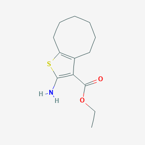 B1272793 Ethyl 2-amino-4,5,6,7,8,9-hexahydrocycloocta[b]thiophene-3-carboxylate CAS No. 40106-16-9