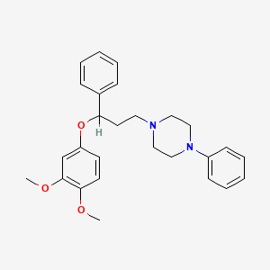 1-(3-(3,4-Dimethoxyphenoxy)-3-phenylpropyl)-4-phenylpiperazine