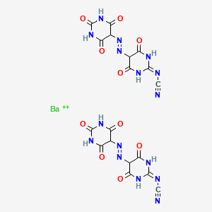 Barium bis((5-((hexahydro-2,4,6-trioxo-5-pyrimidinyl)azo)-1,4,5,6-tetrahydro-4,6-dioxo-2-pyrimidinyl)cyanamidate)