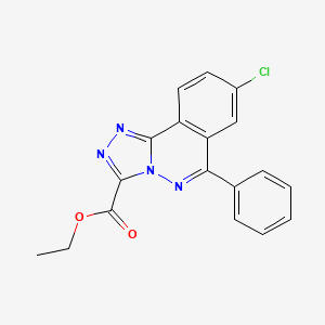 1,2,4-Triazolo(3,4-a)phthalazine-3-carboxylic acid, 8-chloro-6-phenyl-, ethyl ester