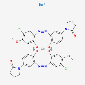 Sodium bis(1-(3-((5-chloro-2-hydroxy-4-methoxyphenyl)azo)-4-hydroxyphenyl)pyrrolidin-2-onato(2-))cobaltate(1-)