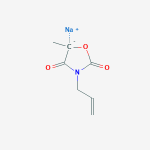 molecular formula C7H8NNaO3 B12728019 Allomethadione sodium CAS No. 6058-46-4