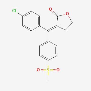 2(3H)-Furanone, 3-((4-chlorophenyl)(4-(methylsulfonyl)phenyl)methylene)dihydro-, (3Z)-