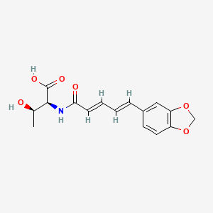 N-(5-(1,3-Benzodioxol-5-yl)-1-oxo-2,4-pentadienyl)-L-threonine